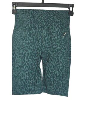 Gymshark Seamless Biker Shorts Size XS Teal Adapt Animal Cycle Gym Active Yoga